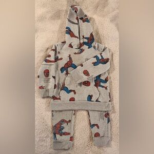 Gray Spider-Man Hoodie and Pants Set